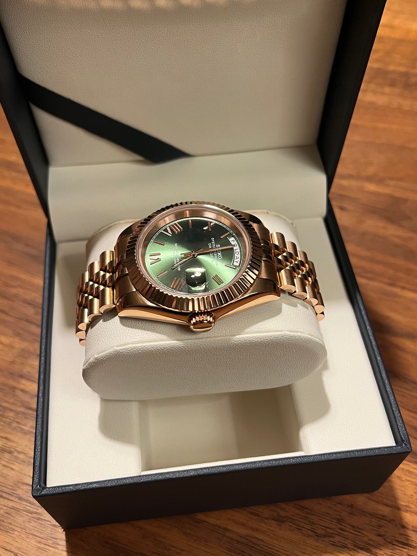 ROSEGOLD DAY & DATE GREEN