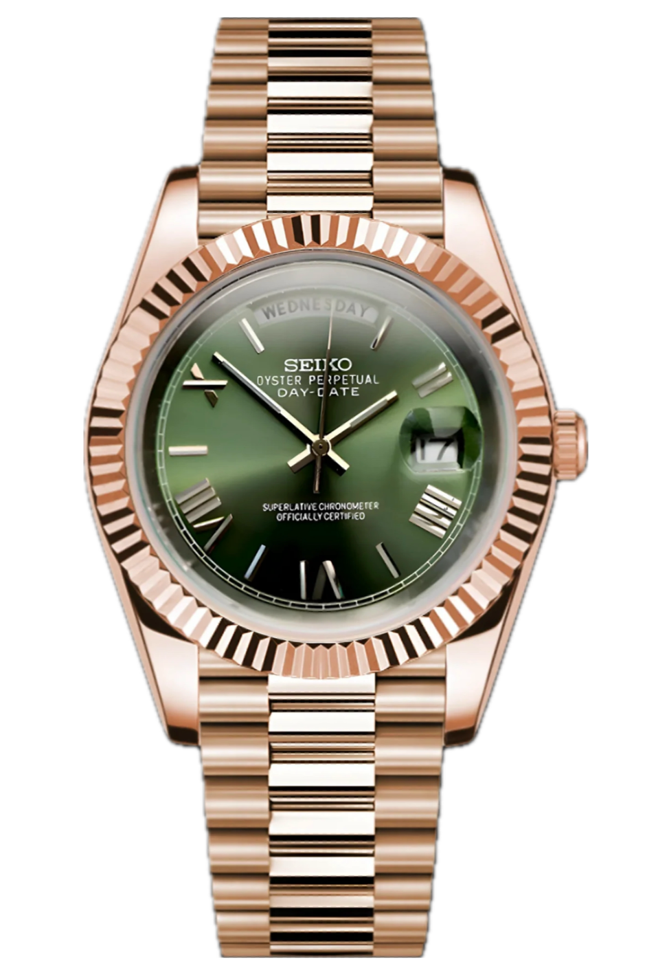 ROSEGOLD DAY & DATE GREEN