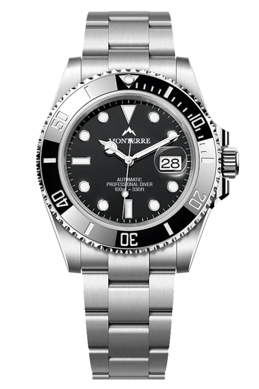 BLACK PROFESSIONAL DIVER 40mm